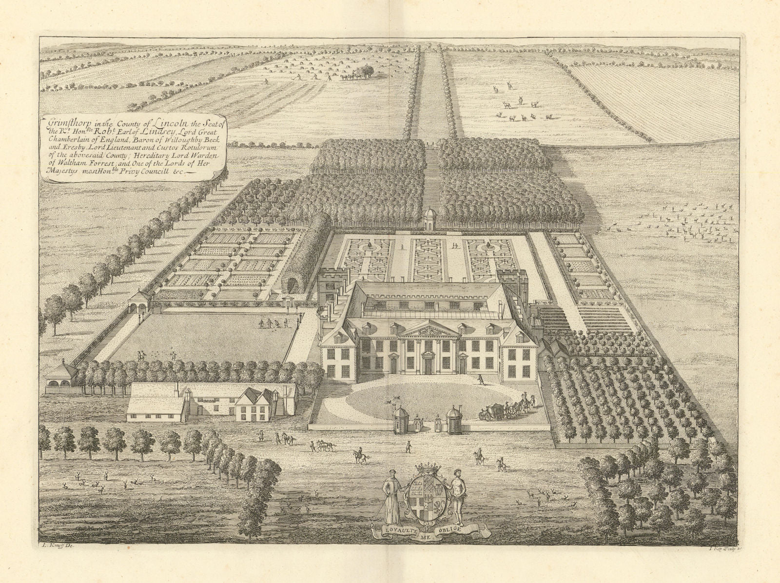 Grimsthorpe Castle by Kip/Knyff Pl.20